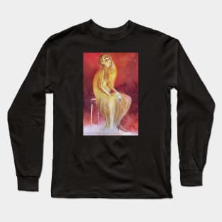 Sitting girl Long Sleeve T-Shirt